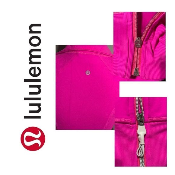 Lululemon Athletica Neon‎ Pink Zip Front Jacket - Picture 3 of 3